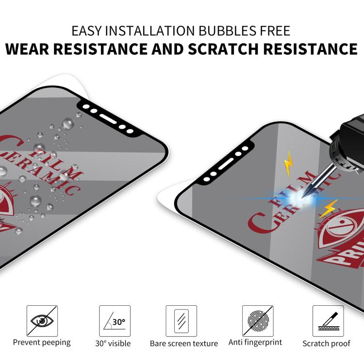 Full Coverage HD Privacy Ceramic Film, For iPhone 17 Pro Max, For iPhone 17 Pro, For iPhone 17, For iPhone Air, For iPhone 16 Pro Max, For iPhone 16 Pro, For iPhone 16 Plus, For iPhone 16, For iPhone 15 Pro Max, For iPhone 15 Pro, For iPhone 15 Plus���...