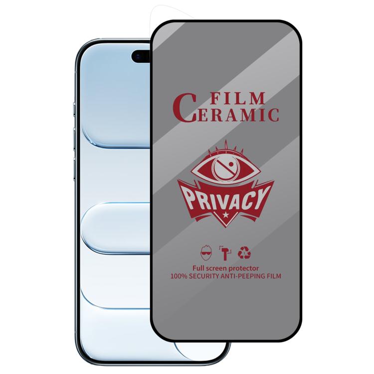 Full Coverage HD Privacy Ceramic Film, For iPhone 17 Pro Max, For iPhone 17 Pro, For iPhone 17, For iPhone Air, For iPhone 16 Pro Max, For iPhone 16 Pro, For iPhone 16 Plus, For iPhone 16, For iPhone 15 Pro Max, For iPhone 15 Pro, For iPhone 15 Plus���...
