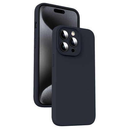 Microfiber Liquid Silicone Shockproof Phone Case, For iPhone 16 Pro, For iPhone 16 Plus, For iPhone 16, For iPhone 15 Pro Max