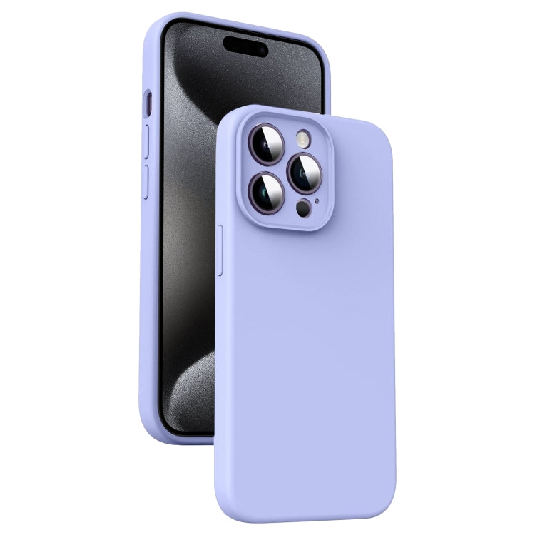 Microfiber Liquid Silicone Shockproof Phone Case, For iPhone 16 Pro, For iPhone 16 Plus, For iPhone 16, For iPhone 15 Pro Max