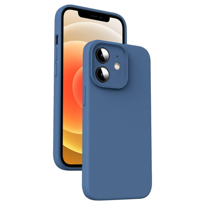 Microfiber Liquid Silicone Shockproof Phone Case, For iPhone 13 Pro, For iPhone 13, For iPhone 12, For iPhone 12 Pro Max