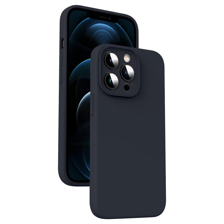 Microfiber Liquid Silicone Shockproof Phone Case, For iPhone 13 Pro, For iPhone 13, For iPhone 12, For iPhone 12 Pro Max