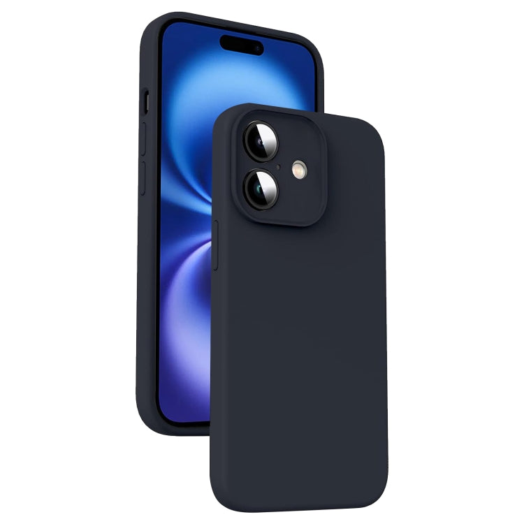 Microfiber Liquid Silicone Shockproof Phone Case, For iPhone 16 Pro, For iPhone 16 Plus, For iPhone 16, For iPhone 15 Pro Max