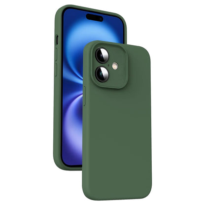 Microfiber Liquid Silicone Shockproof Phone Case, For iPhone 16 Pro, For iPhone 16 Plus, For iPhone 16, For iPhone 15 Pro Max