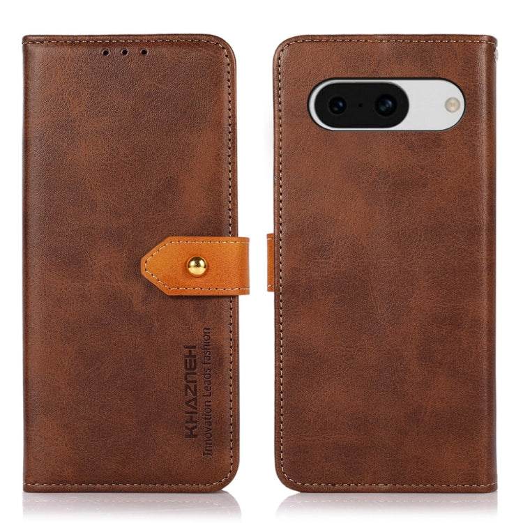 KHAZNEH Dual-color Cowhide Texture Flip Leather Phone Case