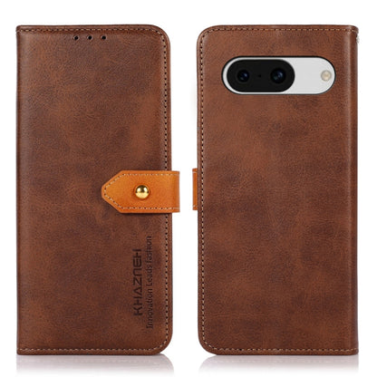 KHAZNEH Dual-color Cowhide Texture Flip Leather Phone Case