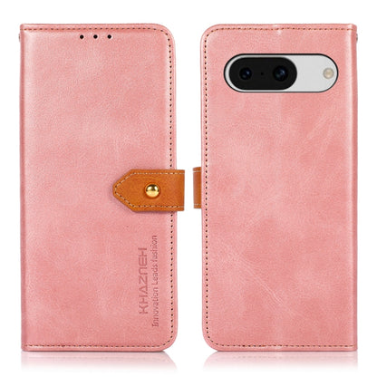 KHAZNEH Dual-color Cowhide Texture Flip Leather Phone Case