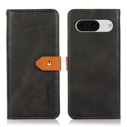 KHAZNEH Dual-color Cowhide Texture Flip Leather Phone Case