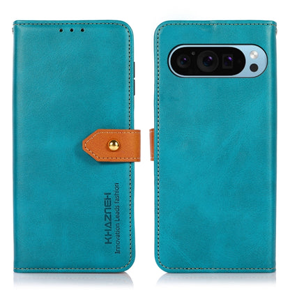 KHAZNEH Dual-color Cowhide Texture Flip Leather Phone Case