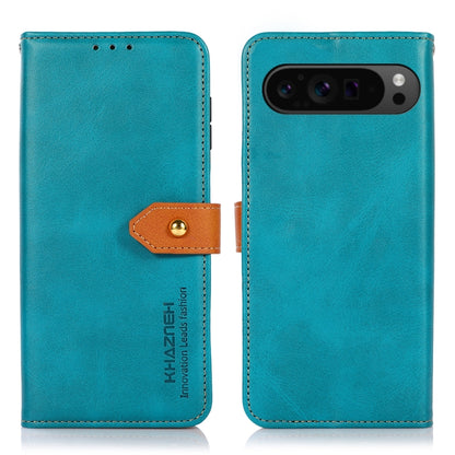 KHAZNEH Dual-color Cowhide Texture Flip Leather Phone Case