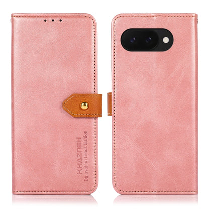 KHAZNEH Dual-color Cowhide Texture Flip Leather Phone Case