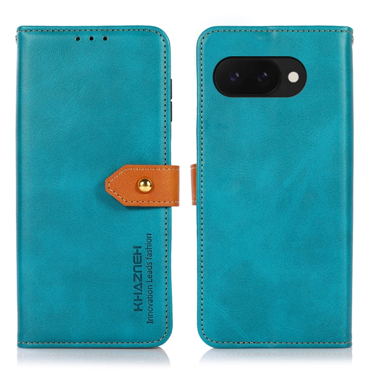 KHAZNEH Dual-color Cowhide Texture Flip Leather Phone Case