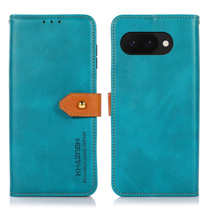 KHAZNEH Dual-color Cowhide Texture Flip Leather Phone Case