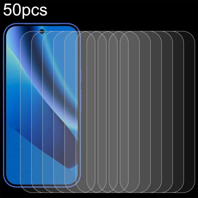 50pcs 0.26mm 9H 2.5D Tempered Glass Film, For Google Pixel 10a, For Google Pixel 10, For Google Pixel 9a, For Google Pixel 9 Pro XL, For Google Pixel 9 Pro, For Google Pixel 9, For Google Pixel 8a
