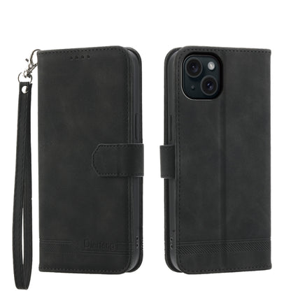 Dierfeng Dream Line TPU Hybrid PU Leather Phone Case, For iPhone 16, For iPhone 15 Pro Max, For iPhone 15 Pro, For iPhone 15 Plus