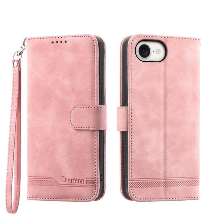 Dierfeng Dream Line TPU Hybrid PU Leather Phone Case, For iPhone 17e / 16e, For iPhone 18 Pro Max / 17 Pro Max, For iPhone 18 Pro / 17 Pro, For iPhone 17