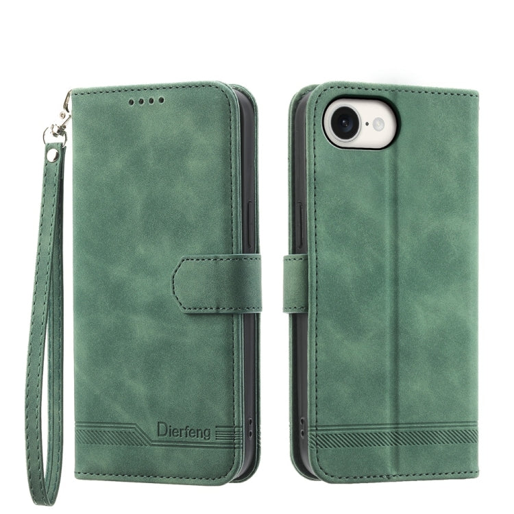 Dierfeng Dream Line TPU Hybrid PU Leather Phone Case, For iPhone 17e / 16e, For iPhone 18 Pro Max / 17 Pro Max, For iPhone 18 Pro / 17 Pro, For iPhone 17