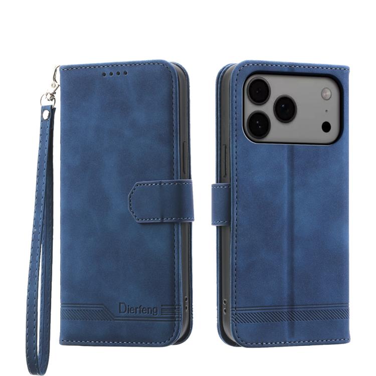 Dierfeng Dream Line TPU Hybrid PU Leather Phone Case, For iPhone 17e / 16e, For iPhone 18 Pro Max / 17 Pro Max, For iPhone 18 Pro / 17 Pro, For iPhone 17
