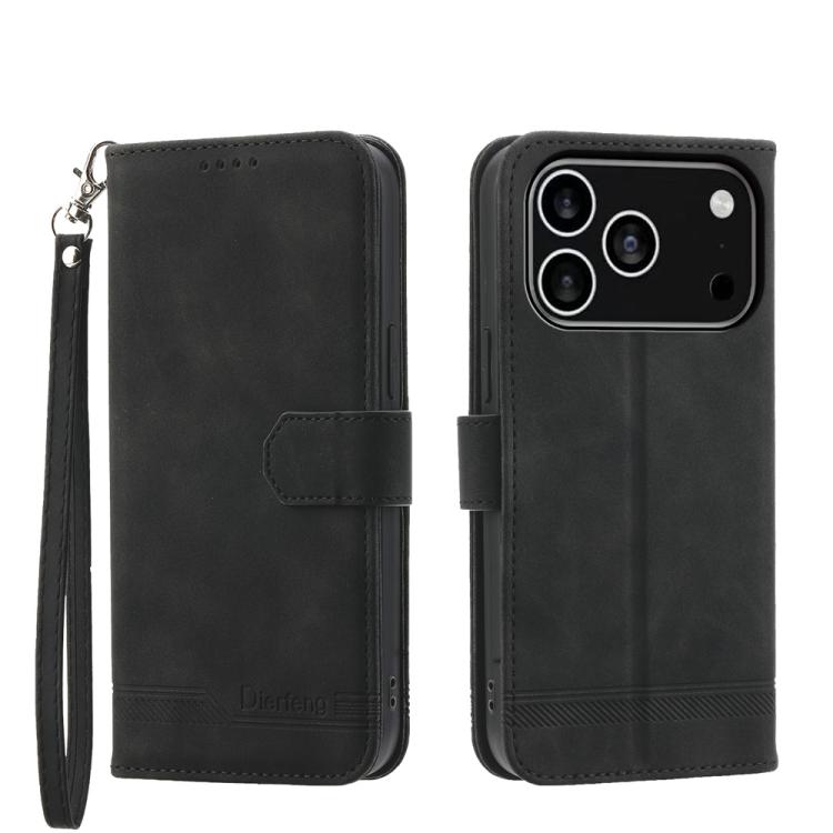 Dierfeng Dream Line TPU Hybrid PU Leather Phone Case, For iPhone 17e / 16e, For iPhone 18 Pro Max / 17 Pro Max, For iPhone 18 Pro / 17 Pro, For iPhone 17