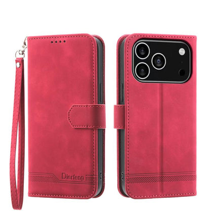 Dierfeng Dream Line TPU Hybrid PU Leather Phone Case, For iPhone 17e / 16e, For iPhone 18 Pro Max / 17 Pro Max, For iPhone 18 Pro / 17 Pro, For iPhone 17