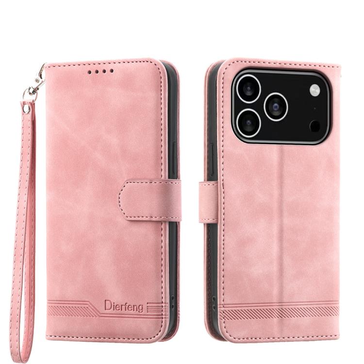 Dierfeng Dream Line TPU Hybrid PU Leather Phone Case, For iPhone 17e / 16e, For iPhone 18 Pro Max / 17 Pro Max, For iPhone 18 Pro / 17 Pro, For iPhone 17
