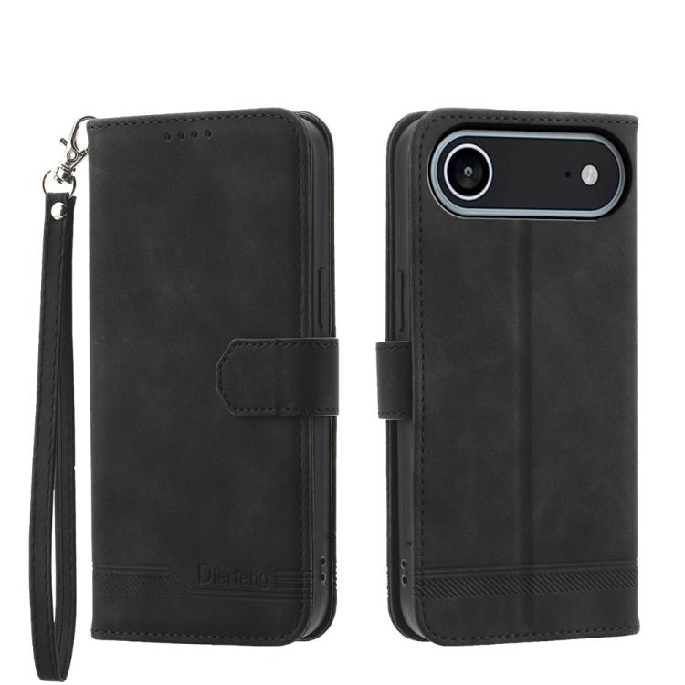 Dierfeng Dream Line TPU Hybrid PU Leather Phone Case, For iPhone 17 Pro Max, For iPhone 17 Pro, For iPhone 17, For iPhone Air