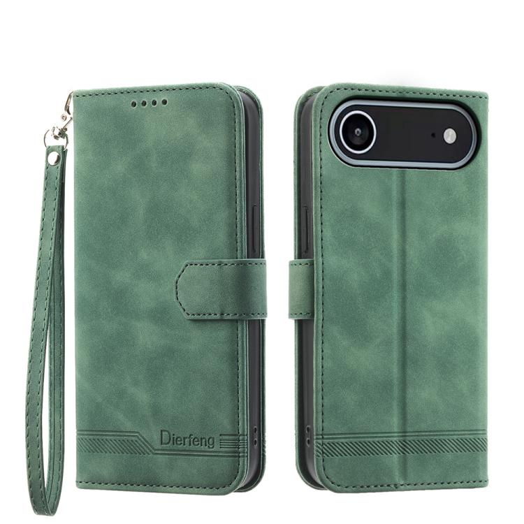 Dierfeng Dream Line TPU Hybrid PU Leather Phone Case, For iPhone 17 Pro Max, For iPhone 17 Pro, For iPhone 17, For iPhone Air