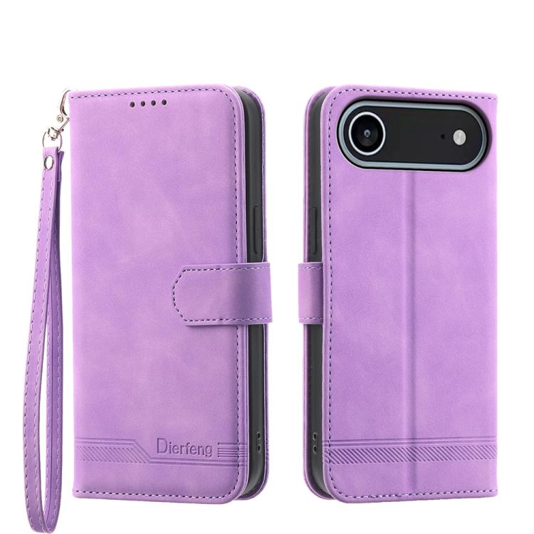Dierfeng Dream Line TPU Hybrid PU Leather Phone Case, For iPhone 17 Pro Max, For iPhone 17 Pro, For iPhone 17, For iPhone Air