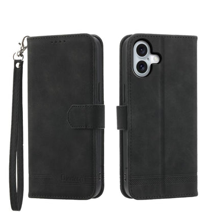 Dierfeng Dream Line TPU Hybrid PU Leather Phone Case, For iPhone 17e / 16e, For iPhone 18 Pro Max / 17 Pro Max, For iPhone 18 Pro / 17 Pro, For iPhone 17