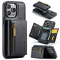 DG.MING M5 Series Zip RFID Multi Card Detachable Leather Phone Case, For iPhone 16, For iPhone 14 Pro Max, For iPhone 15 Pro Max, For iPhone 15 Pro