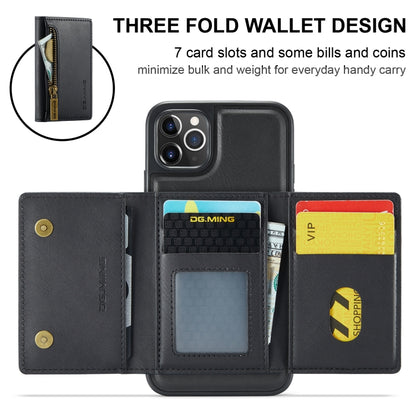 DG.MING M5 Series Zip RFID Multi Card Detachable Leather Phone Case