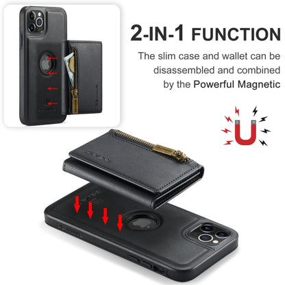 DG.MING M5 Series Zip RFID Multi Card Detachable Leather Phone Case