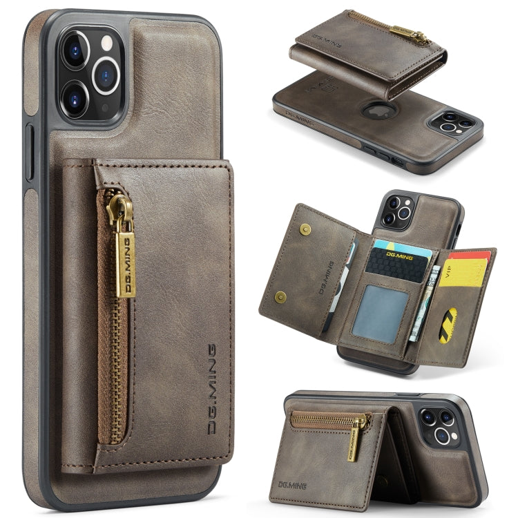 DG.MING M5 Series Zip RFID Multi Card Detachable Leather Phone Case