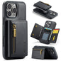 DG.MING M5 Series Zip RFID Multi Card Detachable Leather Phone Case, For iPhone Air, For iPhone 16 Pro Max, For iPhone 16 Pro, For iPhone 16 Plus