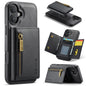 DG.MING M5 Series Zip RFID Multi Card Detachable Leather Phone Case, For iPhone Air, For iPhone 16 Pro Max, For iPhone 16 Pro, For iPhone 16 Plus