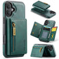 DG.MING M5 Series Zip RFID Multi Card Detachable Leather Phone Case, For iPhone 16, For iPhone 14 Pro Max, For iPhone 15 Pro Max, For iPhone 15 Pro
