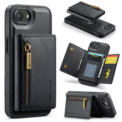 DG.MING M5 Series Zip RFID Multi Card Detachable Leather Phone Case, For iPhone 17e / 16e, For iPhone 17 Pro Max, For iPhone 17 Pro, For iPhone 17