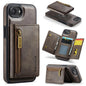 DG.MING M5 Series Zip RFID Multi Card Detachable Leather Phone Case, For iPhone 17e / 16e, For iPhone 17 Pro Max, For iPhone 17 Pro, For iPhone 17