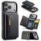 DG.MING M5 Series Zip RFID Multi Card Detachable Leather Phone Case, For iPhone 17e / 16e, For iPhone 17 Pro Max, For iPhone 17 Pro, For iPhone 17