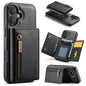 DG.MING M5 Series Zip RFID Multi Card Detachable Leather Phone Case, For iPhone 17e / 16e, For iPhone 17 Pro Max, For iPhone 17 Pro, For iPhone 17