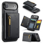 DG.MING M5 Series Zip RFID Multi Card Detachable Leather Phone Case, For iPhone Air, For iPhone 16 Pro Max, For iPhone 16 Pro, For iPhone 16 Plus