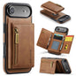 DG.MING M5 Series Zip RFID Multi Card Detachable Leather Phone Case, For iPhone Air, For iPhone 16 Pro Max, For iPhone 16 Pro, For iPhone 16 Plus