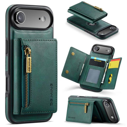 DG.MING M5 Series Zip RFID Multi Card Detachable Leather Phone Case, For iPhone Air, For iPhone 16 Pro Max, For iPhone 16 Pro, For iPhone 16 Plus
