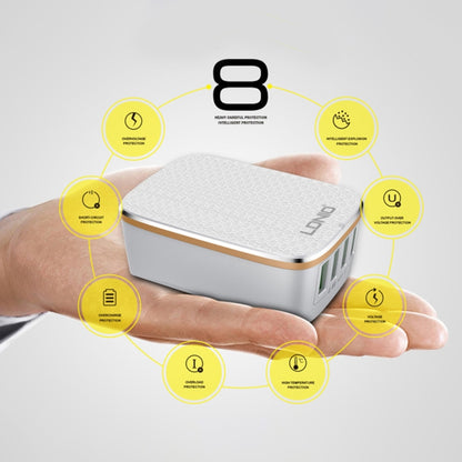 LDNIO A3304 17W 3 USB Interfaces Travel Charger Mobile Phone Charger,, US Plug, EU Plug, UK Plug, AU Plug