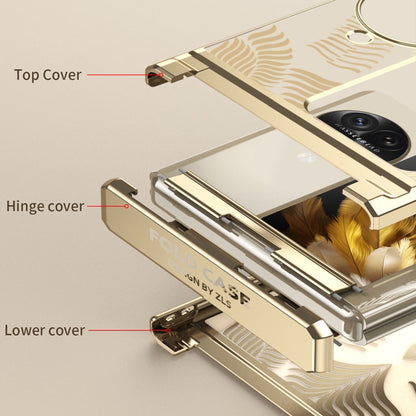 Angel Wings Electroplated Frosted Phone Case, For OPPO Find N3 Flip, For OPPO Find N2 Flip