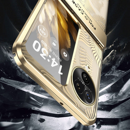 Angel Wings Electroplated Frosted Phone Case, For OPPO Find N3 Flip, For OPPO Find N2 Flip