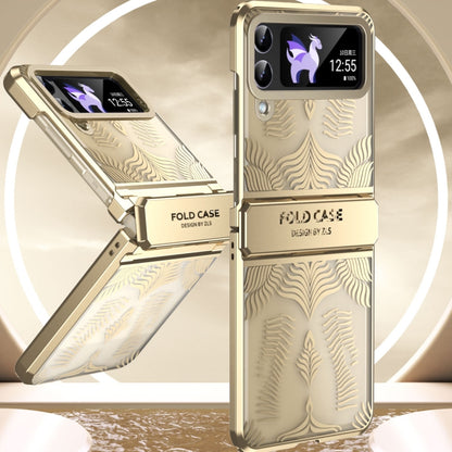 Angel Wings Electroplated Frosted Phone Case, For Samsung Galaxy Z Flip4 5G, For Samsung Galaxy Z Flip3 5G