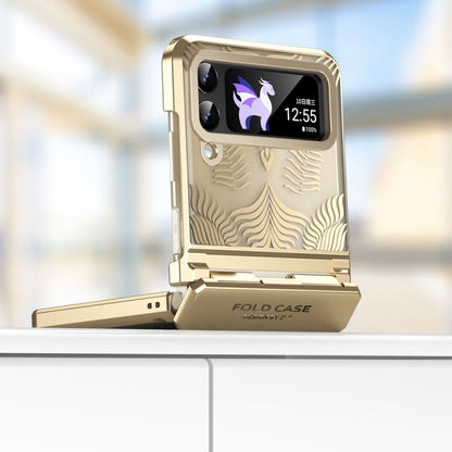 Angel Wings Electroplated Frosted Phone Case, For Samsung Galaxy Z Flip4 5G, For Samsung Galaxy Z Flip3 5G