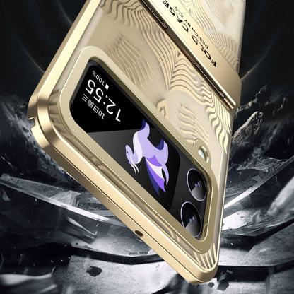 Angel Wings Electroplated Frosted Phone Case, For Samsung Galaxy Z Flip4 5G, For Samsung Galaxy Z Flip3 5G