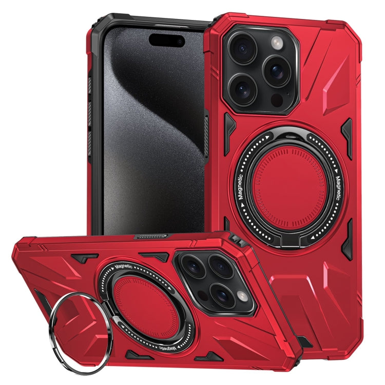 MagSafe Magnetic Shockproof Phone Case with Ring Holder, For iPhone 15 Pro, For iPhone 15 Plus, For iPhone 15